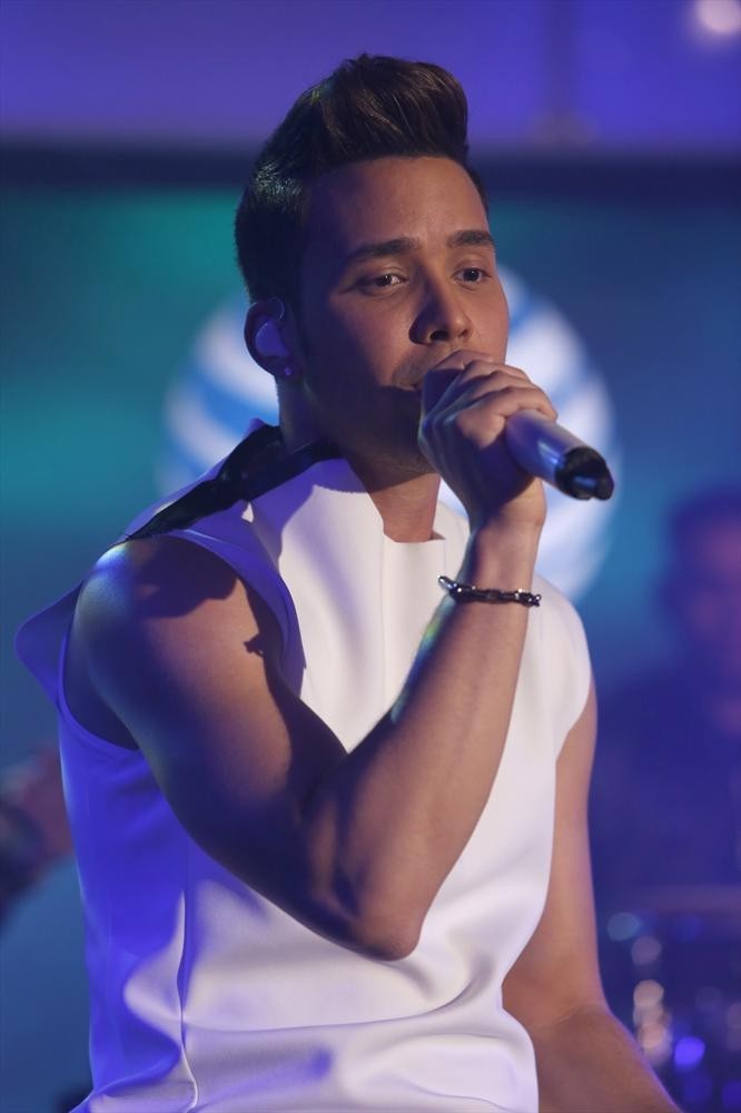 Prince Royce performing live on stage